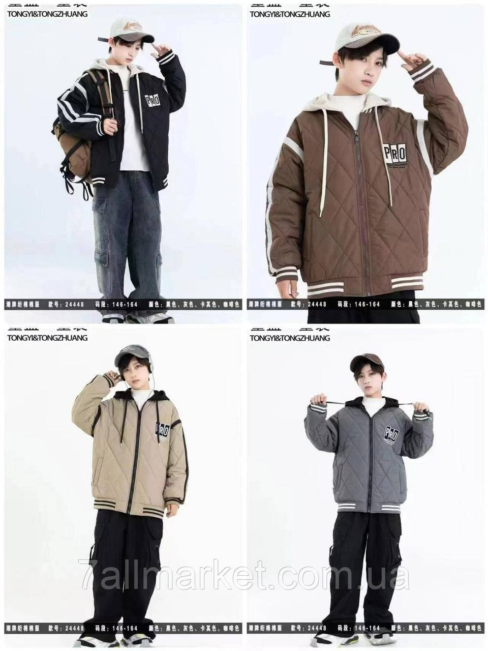 Куртка підліткова демісезонна на хлопчика 146-164 см (4кв) "DFK" гуртом від прямого постачальника