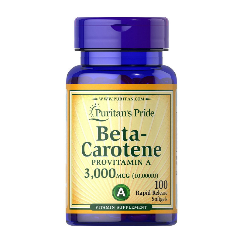 Beta-Carotene 3,000 mcg (100 softgels), фото 1