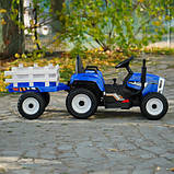 Дитячий трактор - електромобіль Bambi, синій, фото 7