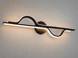 Незвичайний настінний світлодіодний світильник, колір чорний, 30 W 9101-600BK-LS