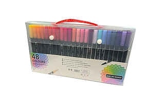 Профісіональний набір маркерів-лінерів та маркерів-кистей 48шт (30), фото 4