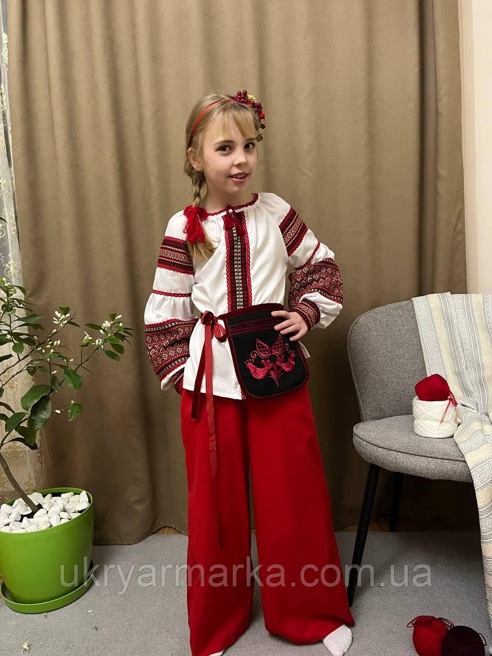 Модний костюм для дівчинки з брюками "Лелія" 122 -152
