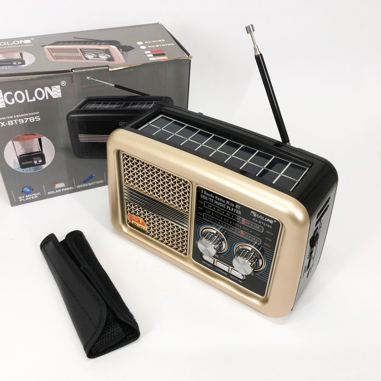 Переносний приймач fm am Golon RX-BT978S, Портативний багаточастотний радіоприймач, Радіо DI-928 на кухню