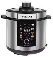 Мультиварка-скороварка, Sokany SK-07043, з багатофункціональним меню, чаша 7 л, потужність 1500 Вт