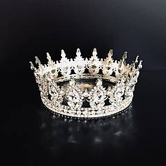 Корона для торта з камінням swaronski Срібло