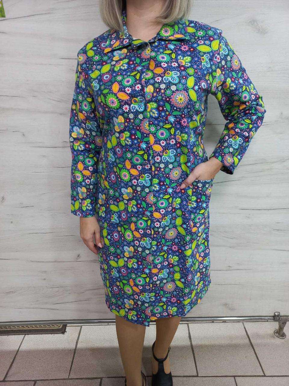 Жіночій байковий халат розміри від 46 по 62