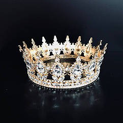 Корона для торта з камінням swaronski Золото