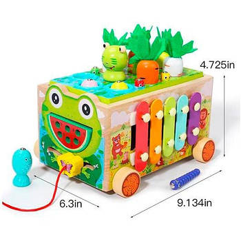 Дерев'яна іграшка Центр навчальний, каталка на шнурі MD0729 G-Rich