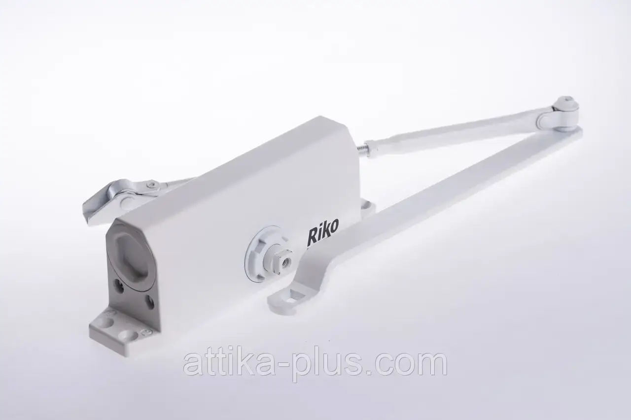 Дотягувач дверний RIKO 2000 (65-85кг) двері 1100мм білий, фото 1