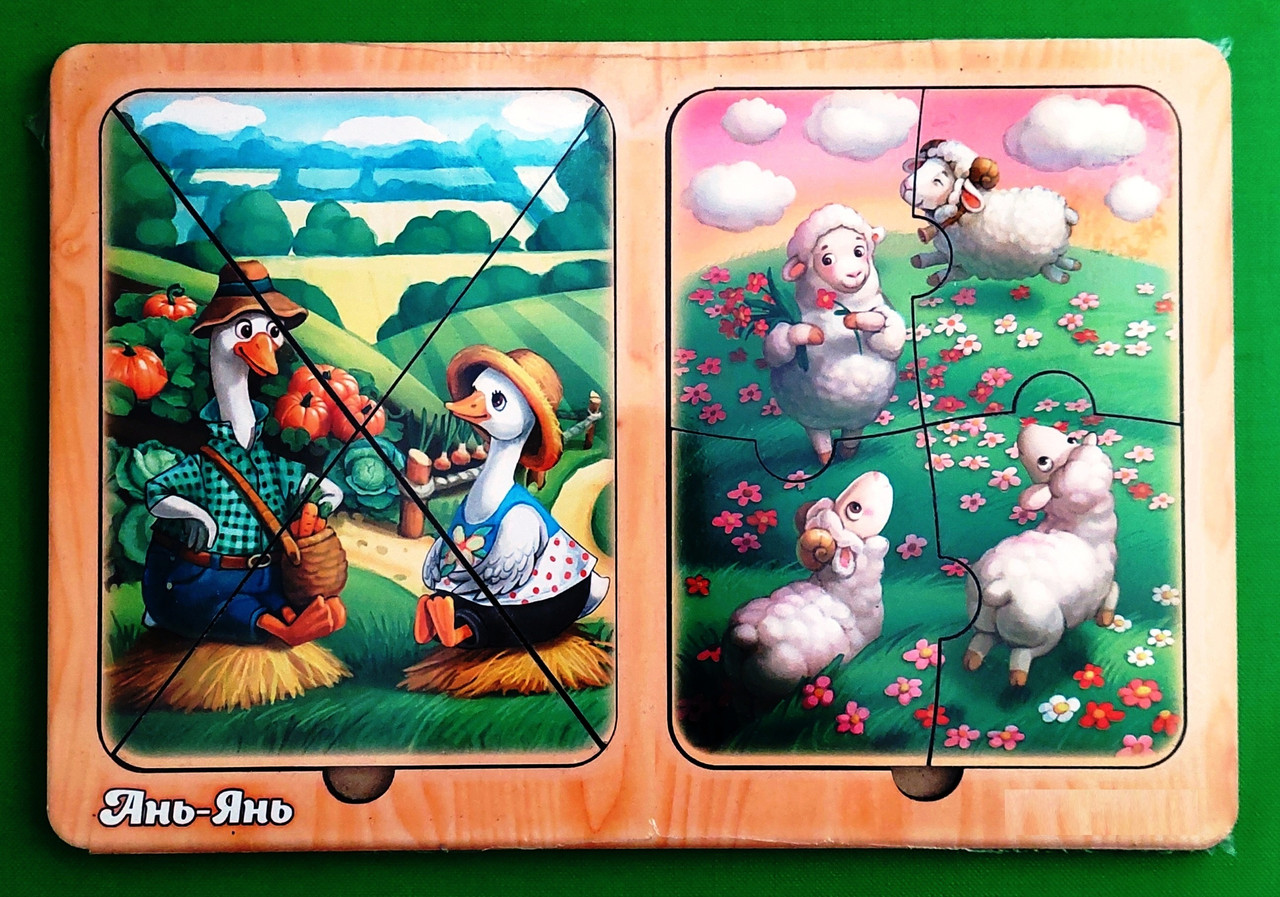 UBumblebees Дерево Пазли в рамці Овечки та гуси (ПСД181)