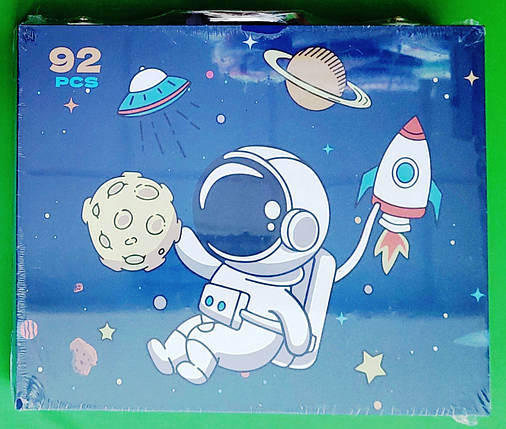 Канц Набір для творчості /01-92-C/ ”Космонавт” 92 предмети, валіза 30*23,5*5см +, фото 1