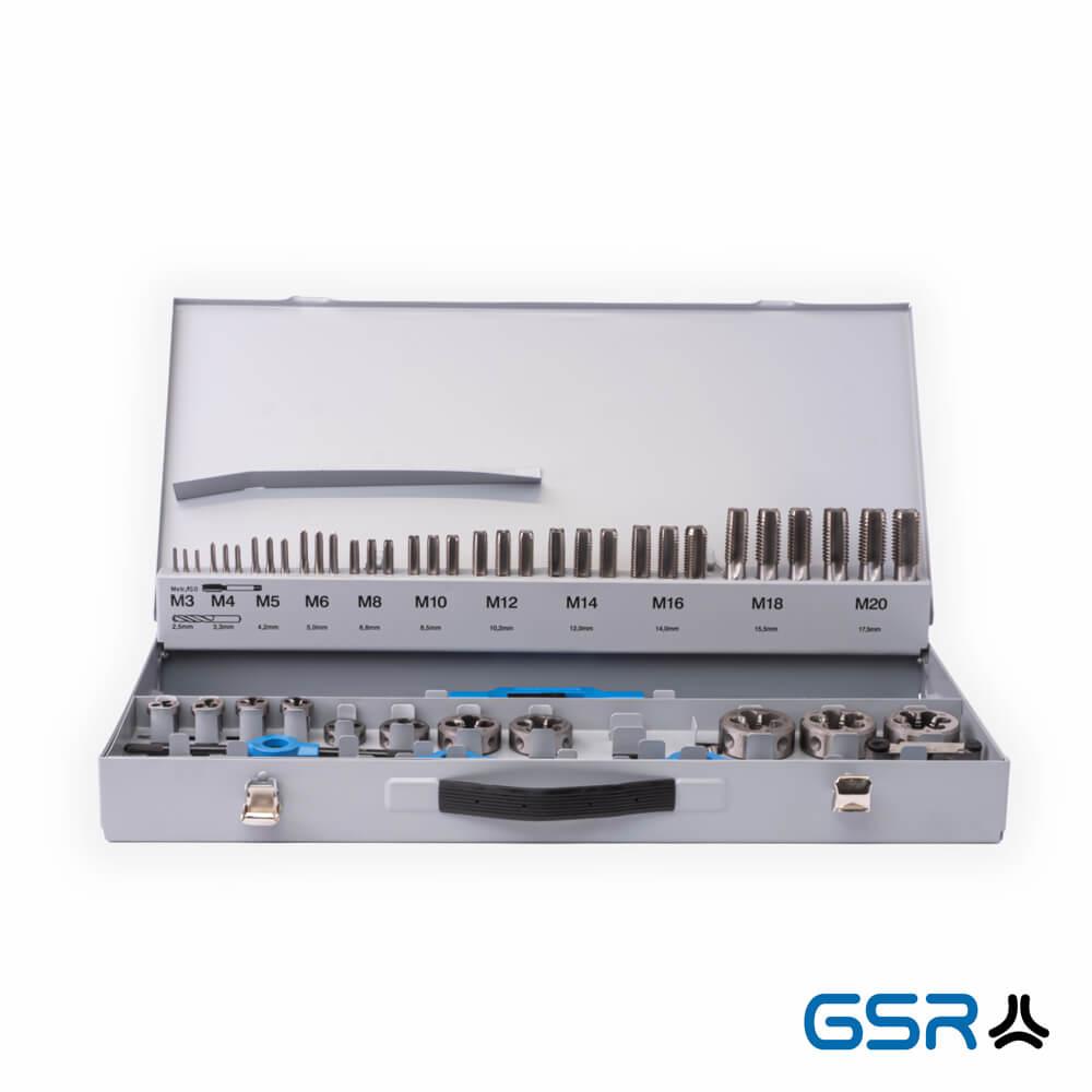Набір ручних мітчиків і плашок DIN 352/223 M3-M20 GSR 56шт. GSR Німеччина арт. 00708090, фото 1
