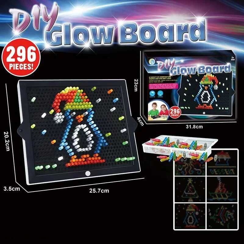 Мозаїка YM 2215 (48/2) 296 деталей, підсвічування, прозорі елементи, в коробці, фото 1