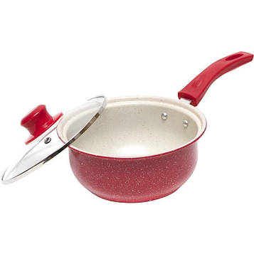 Сотейник з кришкою 18х8см «мармурова крихта»