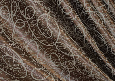 Двостороння тканина блекаут-софт колекція "Жаклін". Колір коричневий з бежевим. Код 646ш