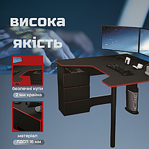 Комп'ютерний стіл геймерський Буст письмовий кутовий сучасний ігровий для пк комп'ютера геймера школяра геймерські столи, фото 5