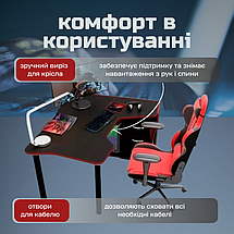 Комп'ютерний стіл геймерський Буст письмовий кутовий сучасний ігровий для пк комп'ютера геймера школяра геймерські столи, фото 6