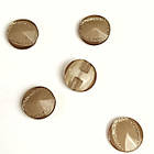 Гудзик перламутровий малюнок з блиском темно-бежевий16мм