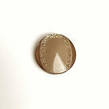 Гудзик перламутровий малюнок з блиском темно-бежевий16мм, фото 2
