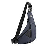 Сумка чоловіча через плече Yafe водонепроникна синя, фото 2