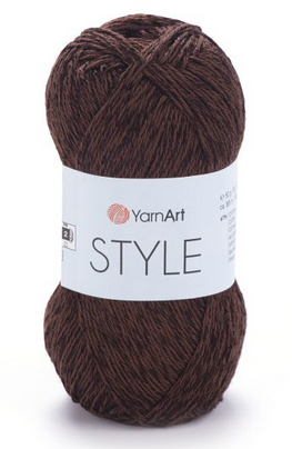 Пряжа Style Yarnart-672 коричневий