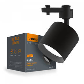 Світильник VIDEX під лампу GX53 трековий Чорний VL-SPF17C-B, фото 1