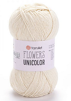 Пряжа Flowers Unicolor-731 молочний