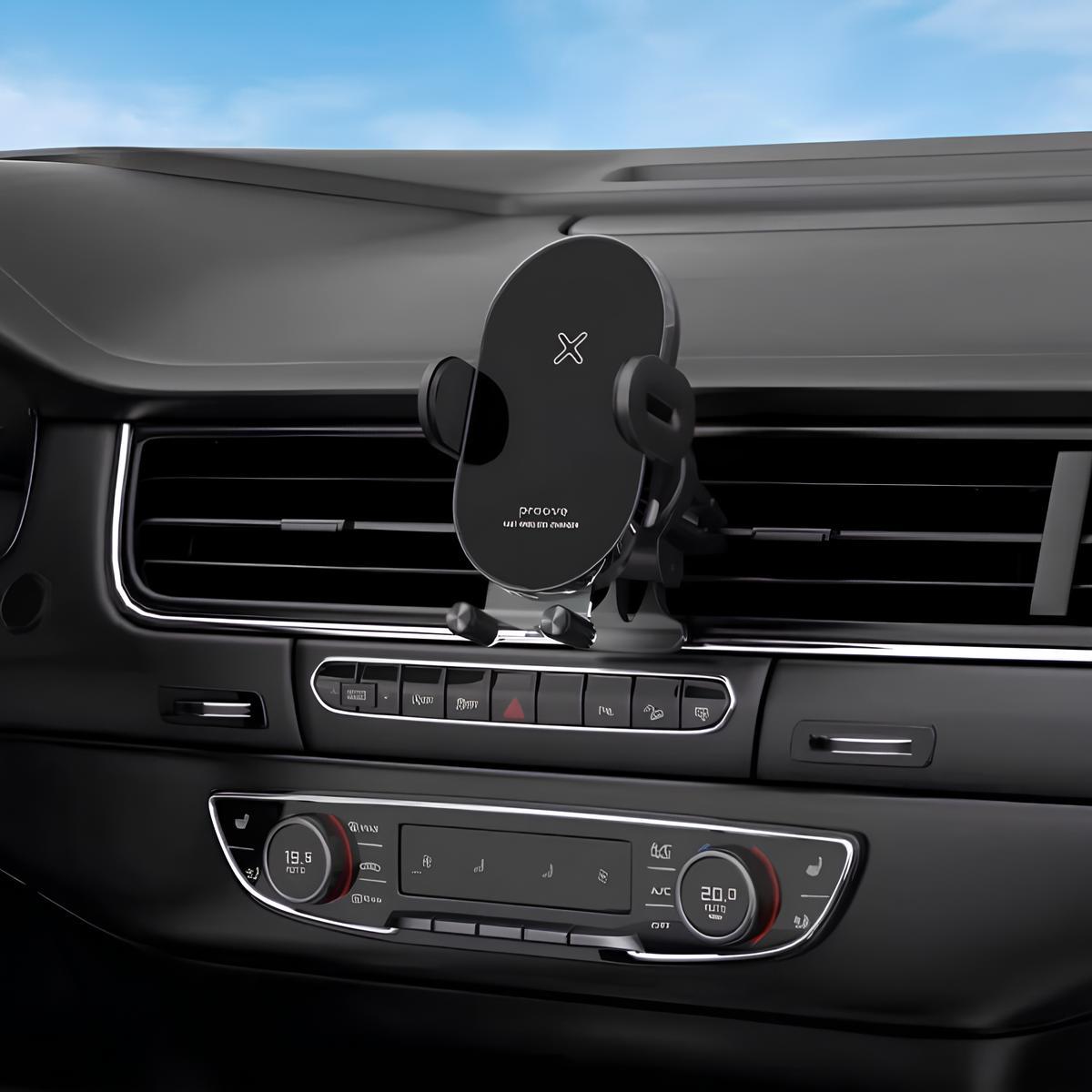 Автомобільний тримач з Бездротовим ЗП Proove Rounded Energy 15W