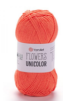 Пряжа Flowers Unicolor-737 яскраво-померанчевий