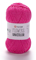 Пряжа Flowers Unicolor-739 малина