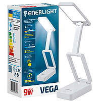 Лампа настільна світлодиодна ENERLIGHT VEGA (1*18650,1200mAh 9W 450lm 3000-6000K Type-C)