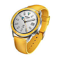 Комплект для Xiaomi Watch S3/S4 Yellow (безель ATR+шкіряний ремінець), фото 7