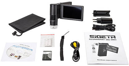 Sigeta Illuminant 10x-300x 5 MP 4" LCD | Портативний цифровий відеомікроскоп для досліджень, контролю якості та навчання, фото 5