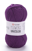 Пряжа Flowers Unicolor-749 темна фуксія