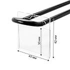 Цінникотримач на гачок 40х30мм, тримач цінника навісний, пластиковий з ПЕТ., фото 3