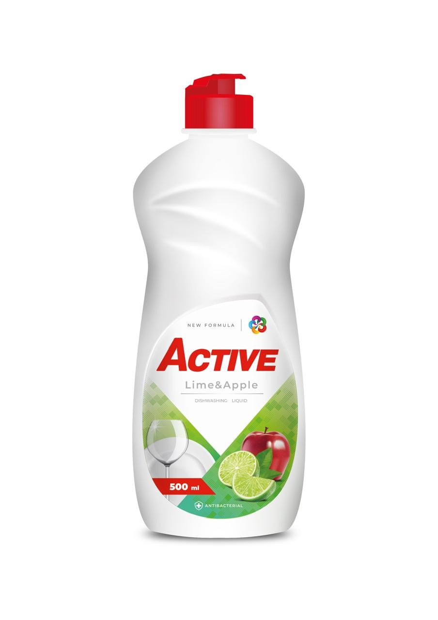 Гель для миття посуду Active з ароматом Яблука та Лайму 500 мл
