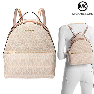 Жіночий рюкзак Michael Kors Sheila Medium Logo Backpack рожевий ОРИГІНАЛ