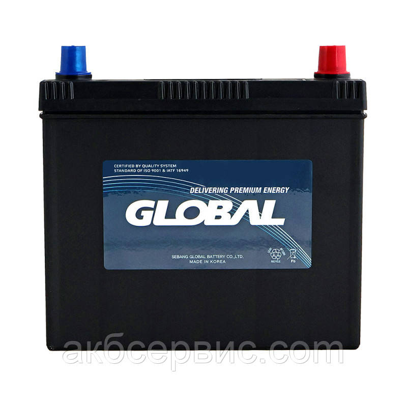 Автомобільний акумулятор GLOBAL Asia SMF 55Ah, 520A, R+ (SMF 80B24LS) (B24), фото 1