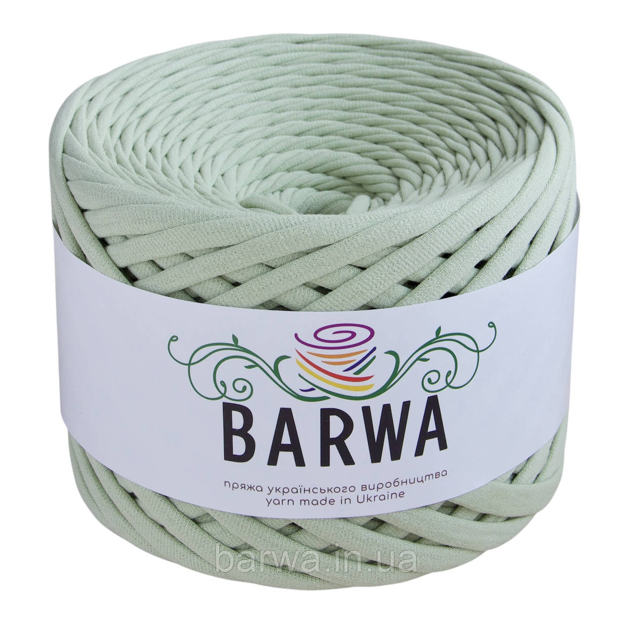Пряжа трикотажна BARWA 5-7 мм, Матча латте