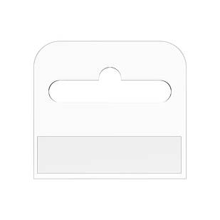 Самоклеючий гачок 41х43мм, прозорий. Тримач для блістерів та упаковок на гачок