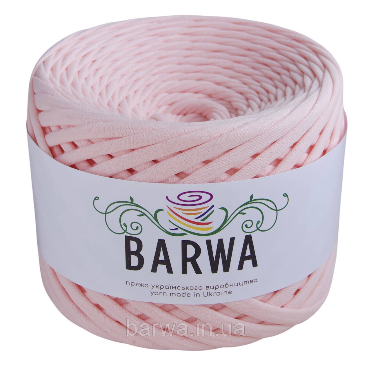 Пряжа трикотажна BARWA 5-7 мм, Рожеве бізе