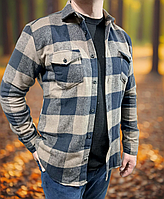 Тепла сорочка в клітку чоловіча байкова Туреччина, кашемір сорочка з довгим рукавом зимова осіння