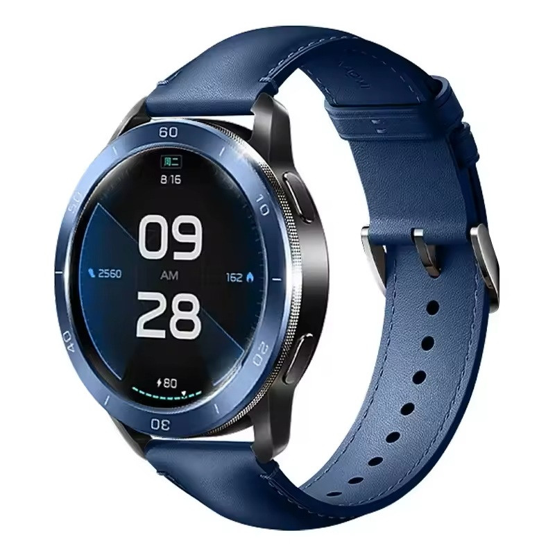 Ремінець шкіряний для годинника Xiaomi Watch 2/ 2Pro/ S4/ S3/ S2/ S1 22 мм Blue