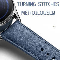 Ремінець шкіряний для годинника Xiaomi Watch 2/ 2Pro/ S4/ S3/ S2/ S1 22 мм Blue, фото 5
