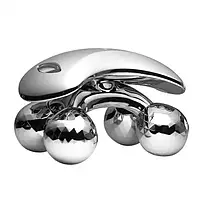 Ручной роликовый массажер 4D Massager с четырьмя массажными шариками для расслабления мышц по всему телу qwr