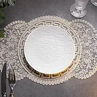 Тарілка закусочна кругла керамічна 20 см плоский білий посуд для ресторанів та кафе Horeca