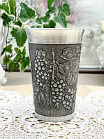 Колекційний олов'яний келих, харчове олово, Німеччина, 150 мл, виноград, виноробство