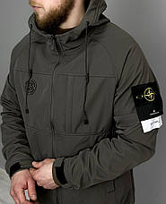 Чоловіча куртка Stone Island весна осінь демісезонна куртка Стон Айленд із капюшоном, фото 5