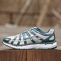 Сірі шкіряні жіночі кросівки Nike P-6000 Grey Blue  Демісезонні кросівки Найк Аїр Макс