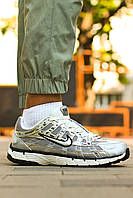 Срібні шкіряні чоловічі кросівки Nike P-6000 Metallic Демісезонні Найк Аір Макс